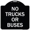 Signmission No Trucks or Buses Heavy-Gauge Aluminum Architectural Sign, 18" H, BW-1818-23557 A-DES-BW-1818-23557 - alternate 1
